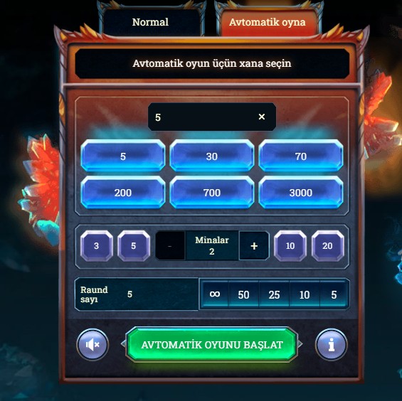 Melbet proqramında pul üçün mina oynamaq üçün bonus